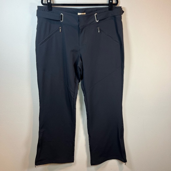 Ascend Soft Shell Pants Black Velcro Waist Stretch Outdoors Gorpcore NEW Size 18 - Picture 1 of 14